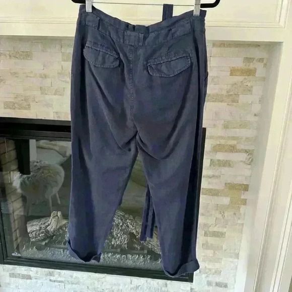 NWOT Joie Linen Navy Pants - Picture 4 of 5